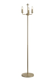 D0688  Banyan Switched Floor Lamp 3 Light Champagne Gold